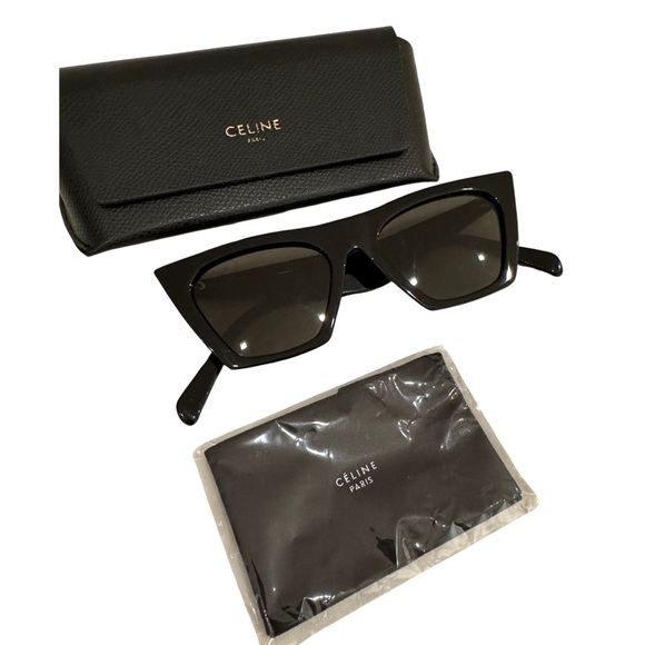 CELINE EDGE CL 41468/S BLACK SUNGLASSES - Picture 4 of 11